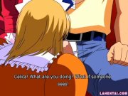 Hentai waitress gets fondled and fingered 2/16