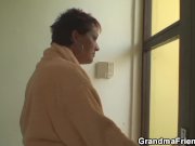 Sexy grandma sucks and rides at once 4/16