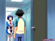 Pinkhaired hentai babe gets pussy pumped 1/16