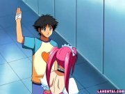 Pinkhaired hentai babe gets pussy pumped 8/16