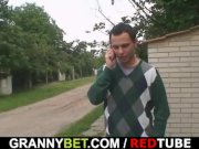 Lonely granny pleases a totally stranger 3/16