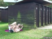 He nails her old pussy on public 14/16