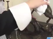 Aiuchi Shiori Japan maid, sucks her horny ma 1/16