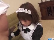 Aiuchi Shiori Japan maid, sucks her horny ma 16/16
