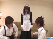 Aiuchi Shiori Japan maid, sucks her horny ma 4/16