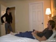 Angry milf jerks off a big-dicked dude 6/16