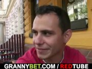 Moaning granny rides his young rod 5/16