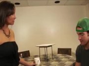 Busty lady wants this young cock 1/16