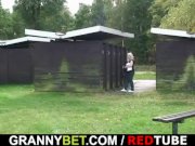 Granny gets fucked in the changing room 1/16