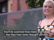 PublicAgent Blonde with big boobs gets cum on 2/16