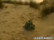 Blonde amateur GF suck and fuck on the beach 11/16