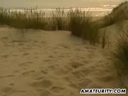 Blonde amateur GF suck and fuck on the beach 2/16