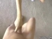 Horny blonde strokes a prick 14/16