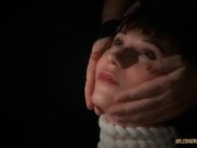 Tied and spread for bondage vibes