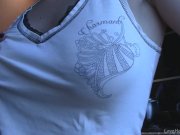 Blonde With Gigantic Tits Shows Off 2/16