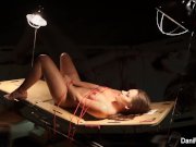 A tied up Dani frees herself to masturbate 3/16