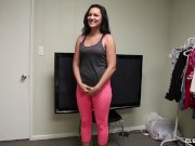 Naughty brunette teen naked handjob 5/16