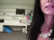 Horny brunette likes cock stroking 1/16