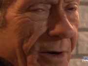 Nasty sweet girl ease old man with pussy rub 3/16