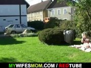 He bangs old bag outside   4/16