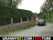 Old blonde rides his cock 1/16