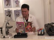 Pregnant redhead sucks & fucks at the doctors 1/16