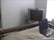 Teen handjob on the bed 1/16