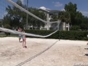 Three horny babes handjob 6/16