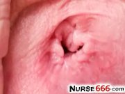 Stockings uniform slut Olga Barz and 2 dildos 11/16