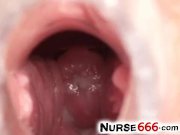 Stockings uniform slut Olga Barz and 2 dildos 14/16