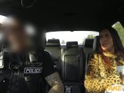 Fake Cop Brunette has some fun outside 5/16
