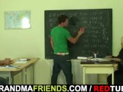 Two lucky studs have fun with old teacher 2/16