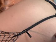 Perfect bodied brunette playing in stockings 10/16