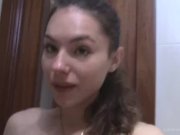 Cute teen takes a hot shower 4/16