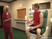 Blonde nurse gets a cum shower 1/16