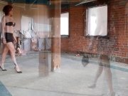 Audrey, strap on her harness 2/16