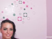 Tattooed Christy gets interviewed & fucked 4/16