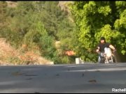 Busty brunette Rachel Roxxx gets a facial 1/16