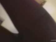 Amateur girl performing in black nylons 16/16