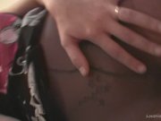 Amateur girl performing in black nylons 6/16