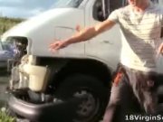 Olga gets one hell of a mouthful of cock 3/16