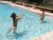 Dani Daniels and Cherie DeVille go for a swim 7/16