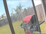 Huge cumshot for the bikini girl 16/16