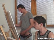 Old grandma and boys teen threesome 7/16