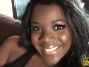 Ebony subslut assfucked and throated by dom 1/16