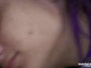 Brunette brought to orgasm by Master