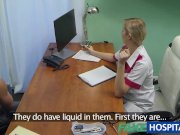 FakeHospital Stud cums over nurses stomach 3/16