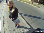 Blonde cutie tricked into outdoor sex 1/16