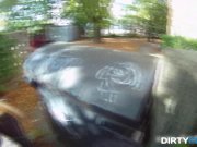 Blonde cutie tricked into outdoor sex 7/16