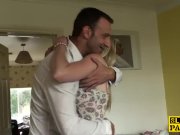 Real cumswallowing sub spanked while sucking 2/16